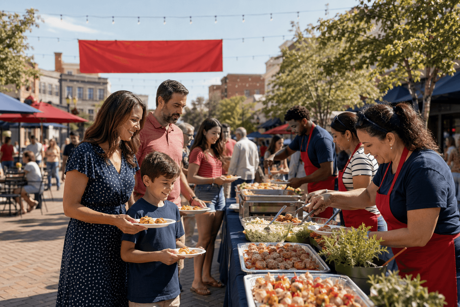 Community Food Buffet - illustration, Jake Team LLC